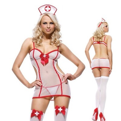 Sexy cosplay nurse uniform jumpsuit护士制服角色扮演连体衣女
