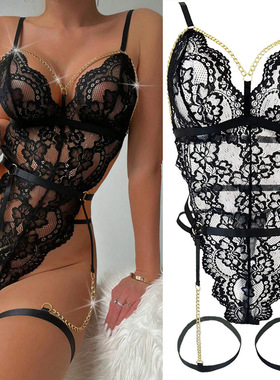 Fun lingerie sexy suspenders, garters, lace jumpsuit pajamas