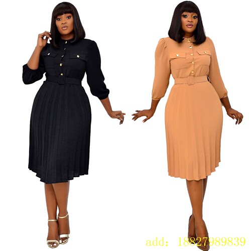 Dresses Female clothes Sexy Long Sleeve Slim long black 3xl