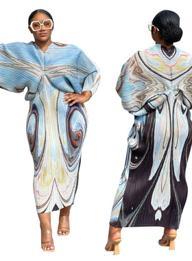 Plus size Party Dress Women print Evening big size dress new