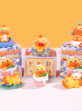 正版水豚噜噜盲盒2025新款可爱水豚噜噜日常大哭噜噜公仔女生礼物