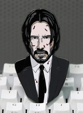 LTNC自制 原创JOHN WICK杀神胸针 基努疾速追杀金属徽章 ins 收藏