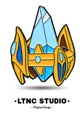 LTNC自制 星际争霸SC2 游戏周边神族水晶塔 金属烤漆胸针 ins徽章