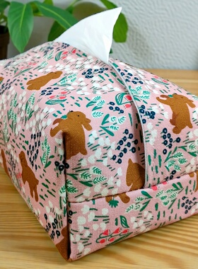 手作纸巾盒抽纸盒纸巾套客厅纯棉布帆布艺纸巾袋家用袋自制纸抽袋