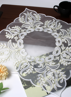 蕾丝家用小电器茶具茶盘多用盖巾圆欧式小方形厨房万能防尘布遮盖