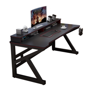 电脑桌台式家用电竞桌简约现代书桌带书架卧室办公桌子学生写字桌