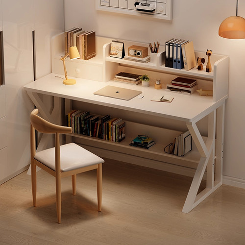 书桌书架一体家用卧室学生学习写字桌办公桌电脑桌台式写字台桌子