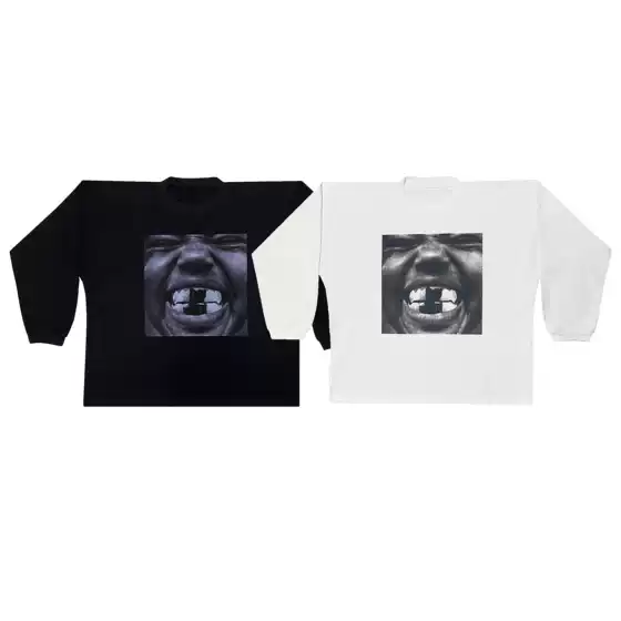 Kanye Yeezy Bully Album Merch Oversized Unisex Long-Sleeve Tee with Portrait Print