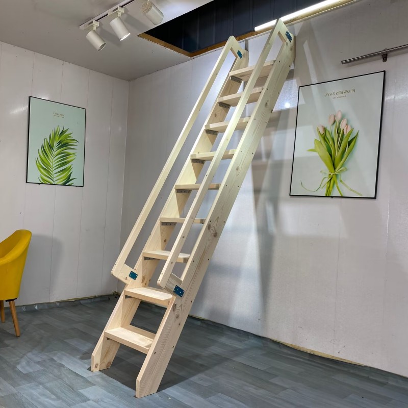 实木阁楼隔层室内简易loft楼梯子