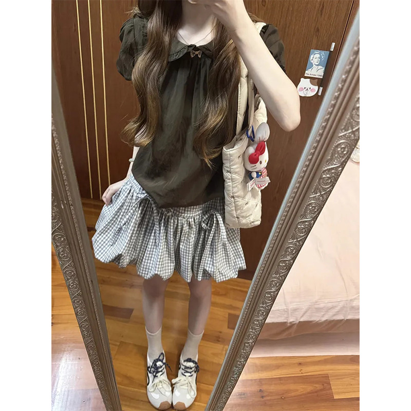 日系少女心甜美套装女夏季两件套图片