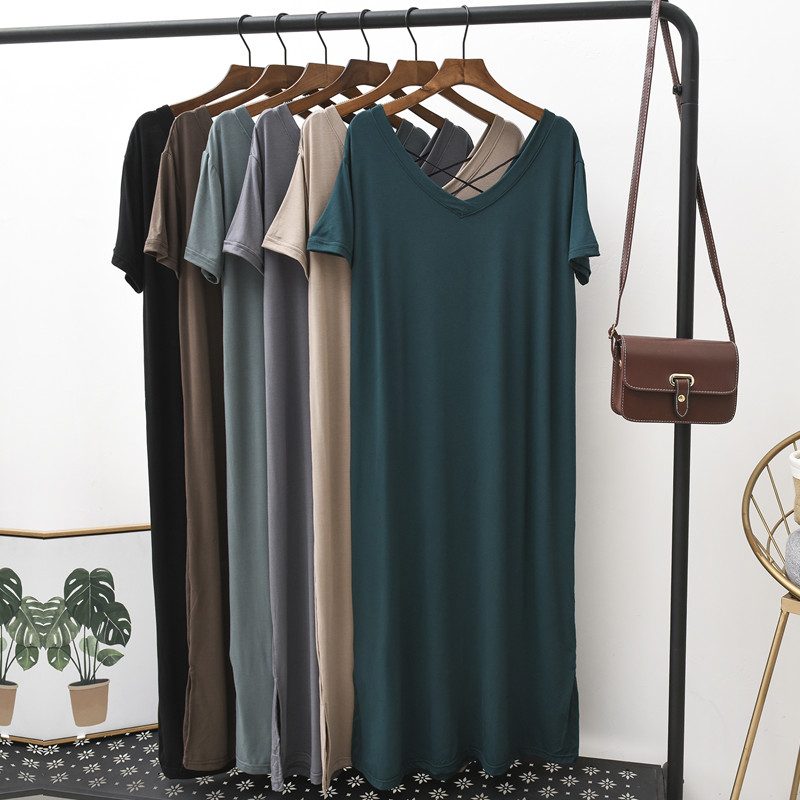 莫代尔露背宽松可外穿孕妇家居服