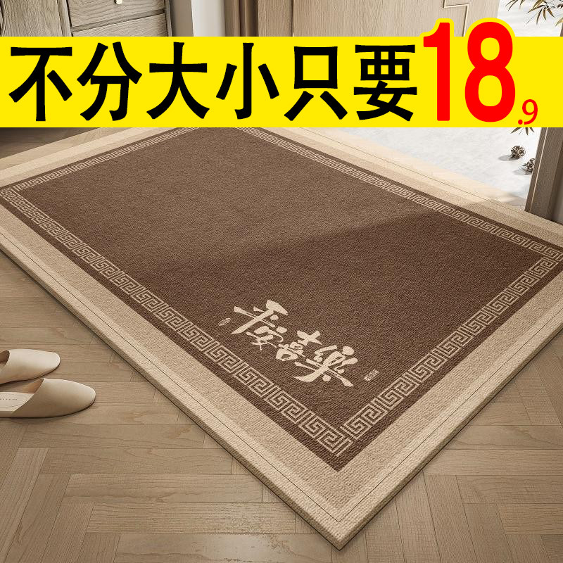入户门地垫2025新款轻奢高级定制咖色入门脚垫室外门口进门垫地毯
