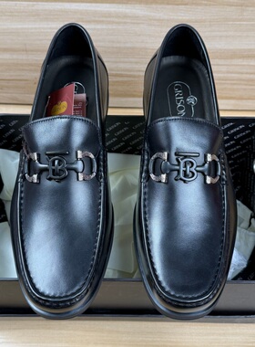 40.41码新款商务时尚休闲皮鞋乐福四季高档真皮休闲百搭舒适皮鞋