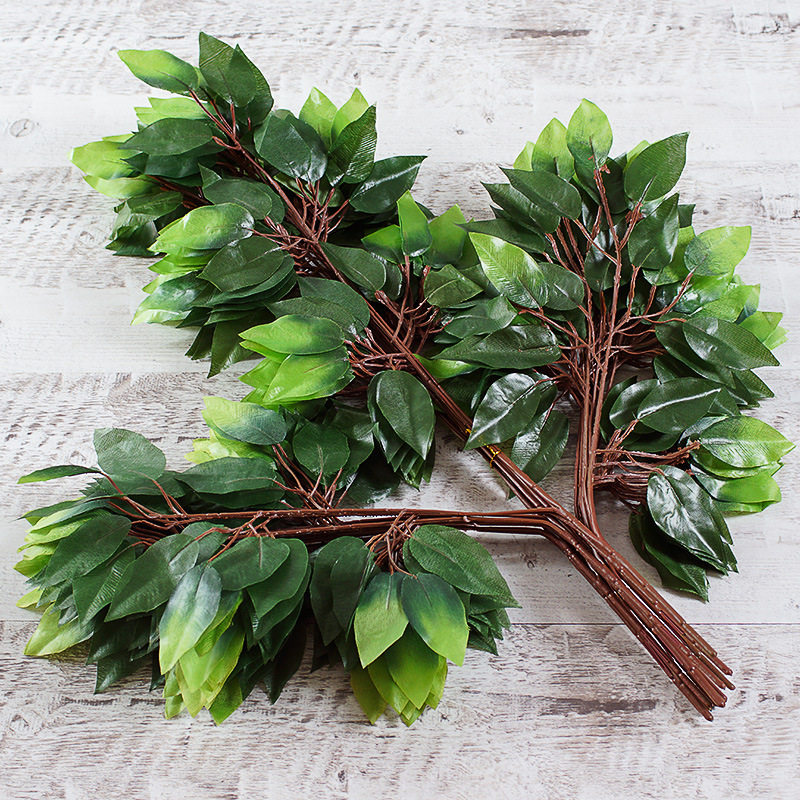 仿真榕树叶过胶造景树枝