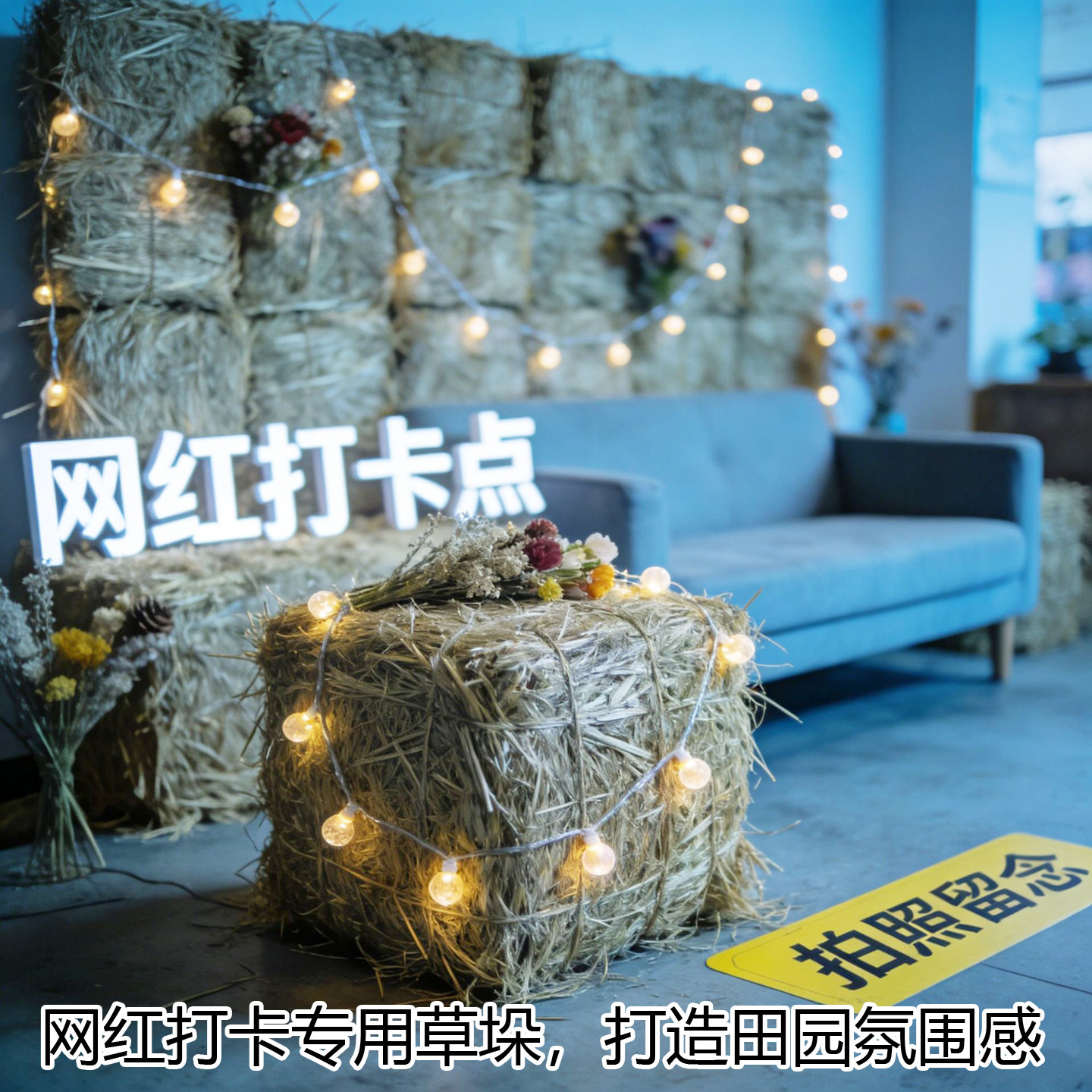 原生态稻草造景工艺品墙面装饰