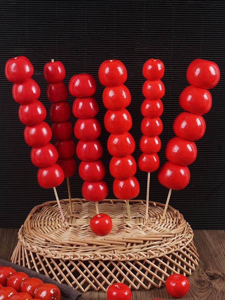 仿真冰糖葫芦舞蹈道具假水果拍摄模型泡沫模具幼儿园装饰儿童玩具,鲜花速递/花卉仿真/绿植园艺,仿真果蔬,淘宝优惠券,粉丝福利购,淘宝优惠卷