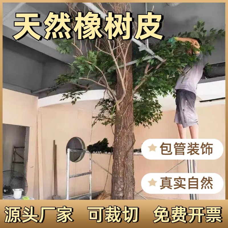 真树皮软木树皮香槟树木皮 爬宠鱼缸造景树皮水族装饰贴墙面树皮