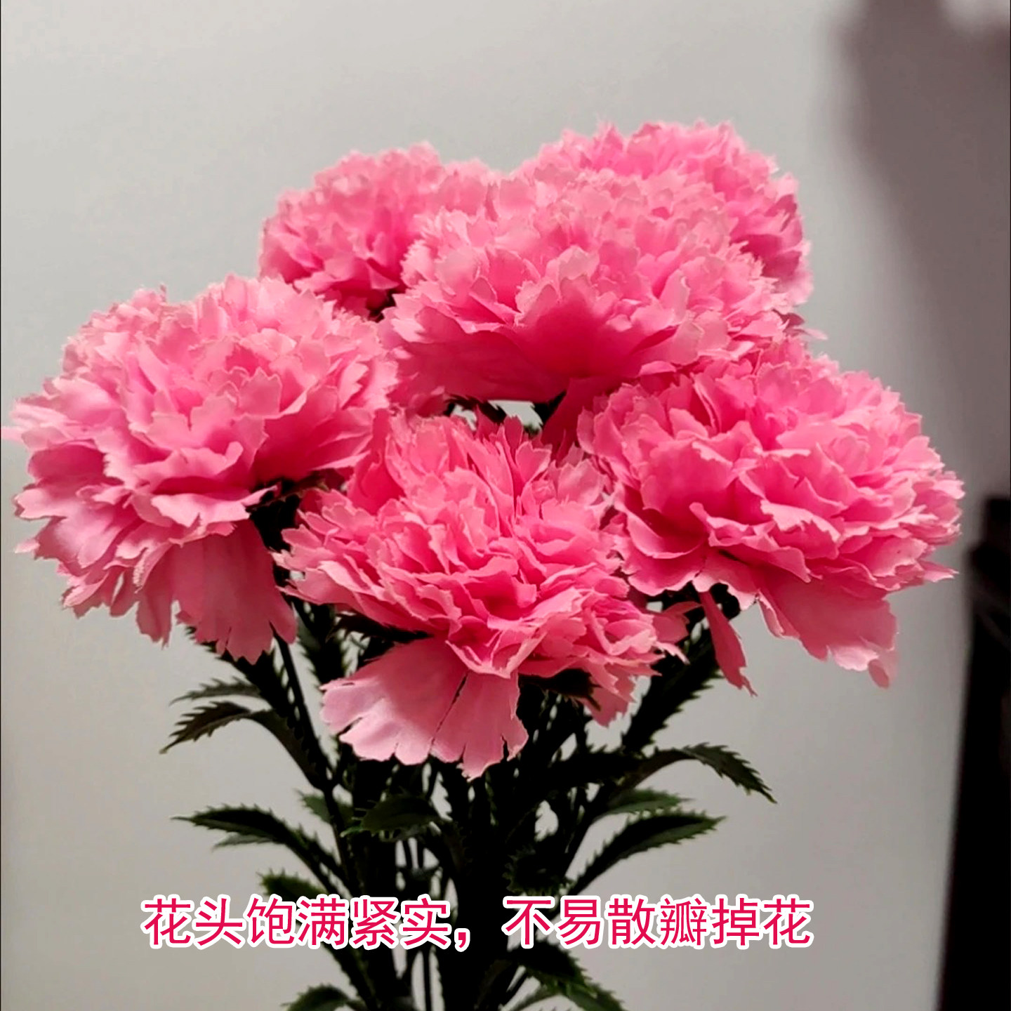 仿真康乃馨绢花束桌面装饰花
