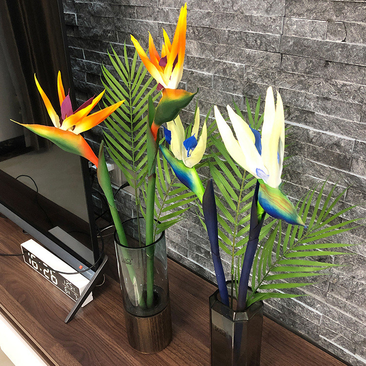 天堂鸟仿真假花装饰插花假花客厅摆设落地绿植仿真花人造鹤望兰