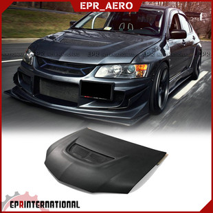 前机盖引擎盖车头盖改装 碳纤维原厂款 轻量化升级 EVO8 适用于三菱