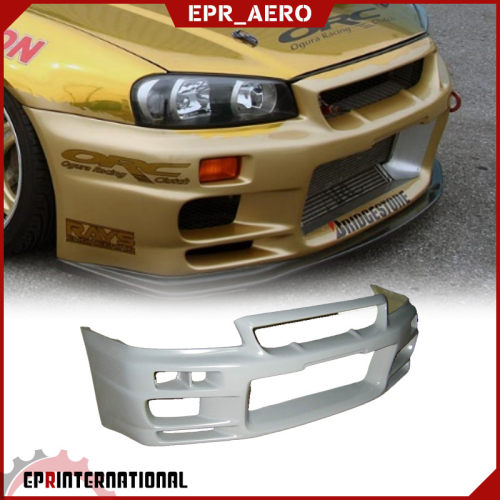 适用于日产 GTR R34 TS款碳纤维前保险杠包围前杠前车前脸改装件