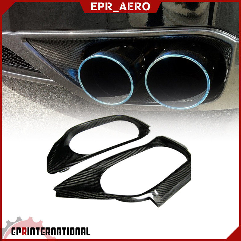 适用于日系战神GTR R35碳纤维改装排气管罩 AS款 尾嘴 包围装饰盖
