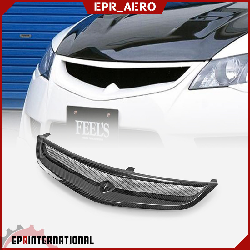 适用于06-11八代思域FD2 Civic FEELS碳纤维改装中网格栅替换装饰