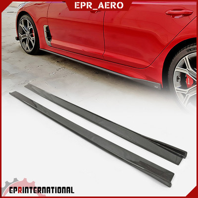 适用于 起亚KIA 斯汀格Stinger 碳纤维改装侧裙MS风格侧裙 侧包围