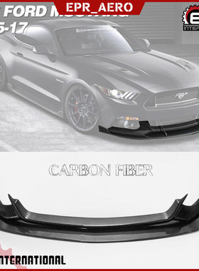 适用于福特野马15-17 Mustang HN款碳纤维改装前唇小包围前铲下巴