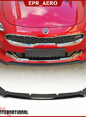 适用于起亚KIA K8毒刺 斯汀格Stinger 碳纤维改装前唇 MS前铲前唇