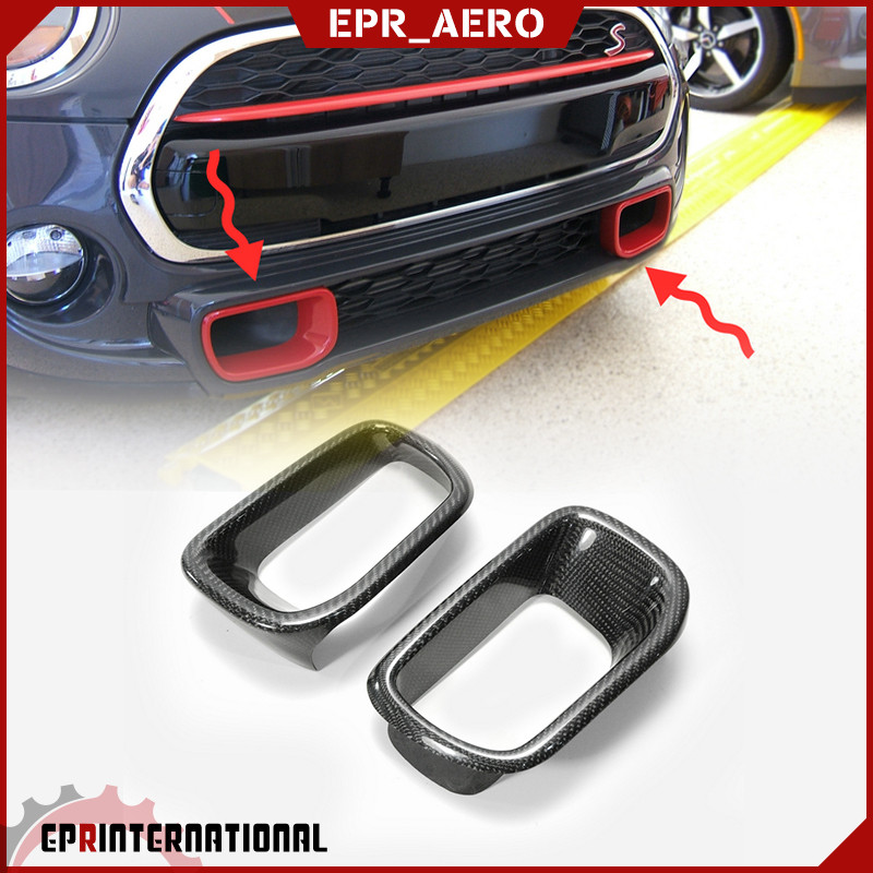 适用于13年迷你Mini Cooper S  F55 F56改装碳纤维前杠进气风口盖