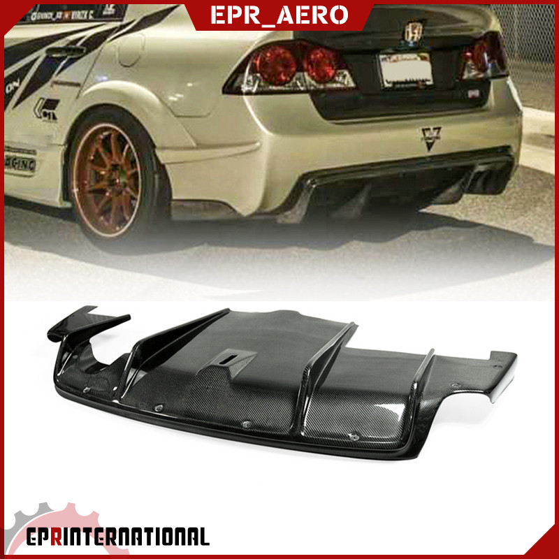 适用于八代思域Civic FD2 Feels碳纤维改装后唇 后扰流 后杠 后铲