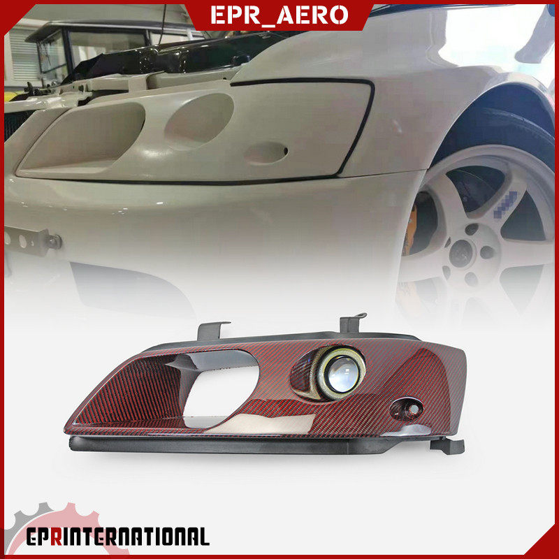 适用于三菱Evolution EVO 7 8 9 碳纤维改装左大灯罩 前灯罩 灯框