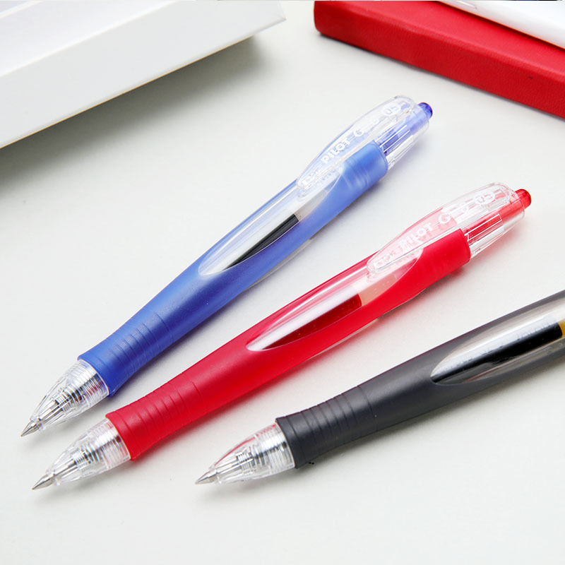 日本pilot百乐 BL-G6啫喱笔书写考试按动式办公文具签字中性笔