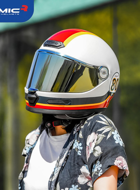 RYMIC睿觅复古巡航全盔摩托车头盔V80男女机车四季安全帽3C哈雷