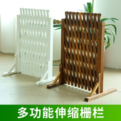 户外防腐木栅栏室外伸缩篱笆护栏室内宠物围栏装 饰网格隔断木花架