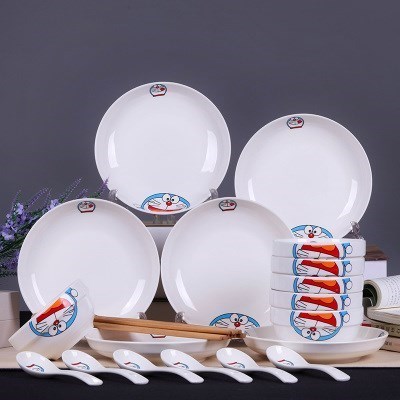 哆啦A梦餐具碗碟套装叮当猫可爱陶瓷盘子碗卡通组合4人家用碗盘|msdalam kategori pinggan mangkuk, pinggan mangkuk, Bowl - dari Buy2taobao.com untuk memberikan perkhidmatan ejen Taobao profesional membeli
