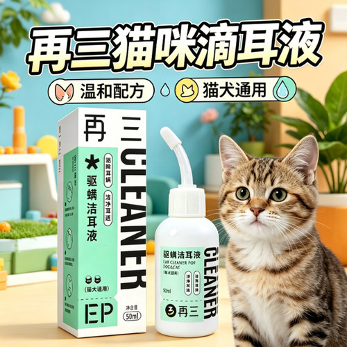 再三猫咪滴耳液狗狗宠物耳朵洗剂