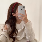 FromSheep红色细发箍女复古压发洗脸发捆发饰高级感洋气时尚 头箍