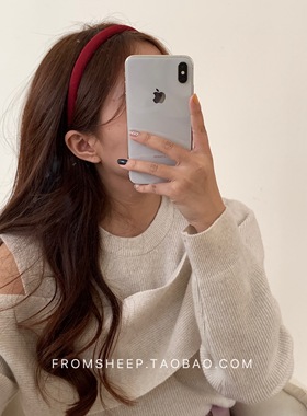 红色细发箍女复古压发洗脸头箍发捆发饰韩国网红高级感发卡头饰潮