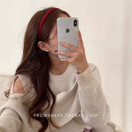 FromSheep红色细发箍女复古压发洗脸发捆发饰高级感洋气时尚头箍