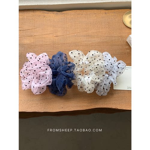 FromSheep～网纱植绒点点发圈女