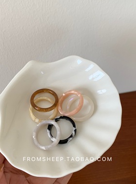 fromsheep韩国食指女ins树脂戒指