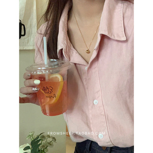 韩系金色豆豆银饰项链女高级感小众颈链锁骨链925纯银轻奢衬衫链