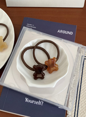 韩国进口小熊发绳女高级感精致发圈高端扎头绳橡皮筋皮套马尾头饰