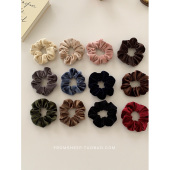 韩国黑色丝绒发圈女小号大肠发圈头绳发饰扎头发皮筋头花发绳头饰