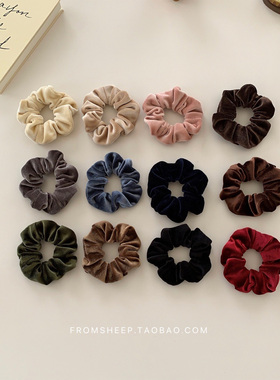 韩国黑色丝绒发圈女小号大肠发圈头绳发饰扎头发皮筋头花发绳头饰