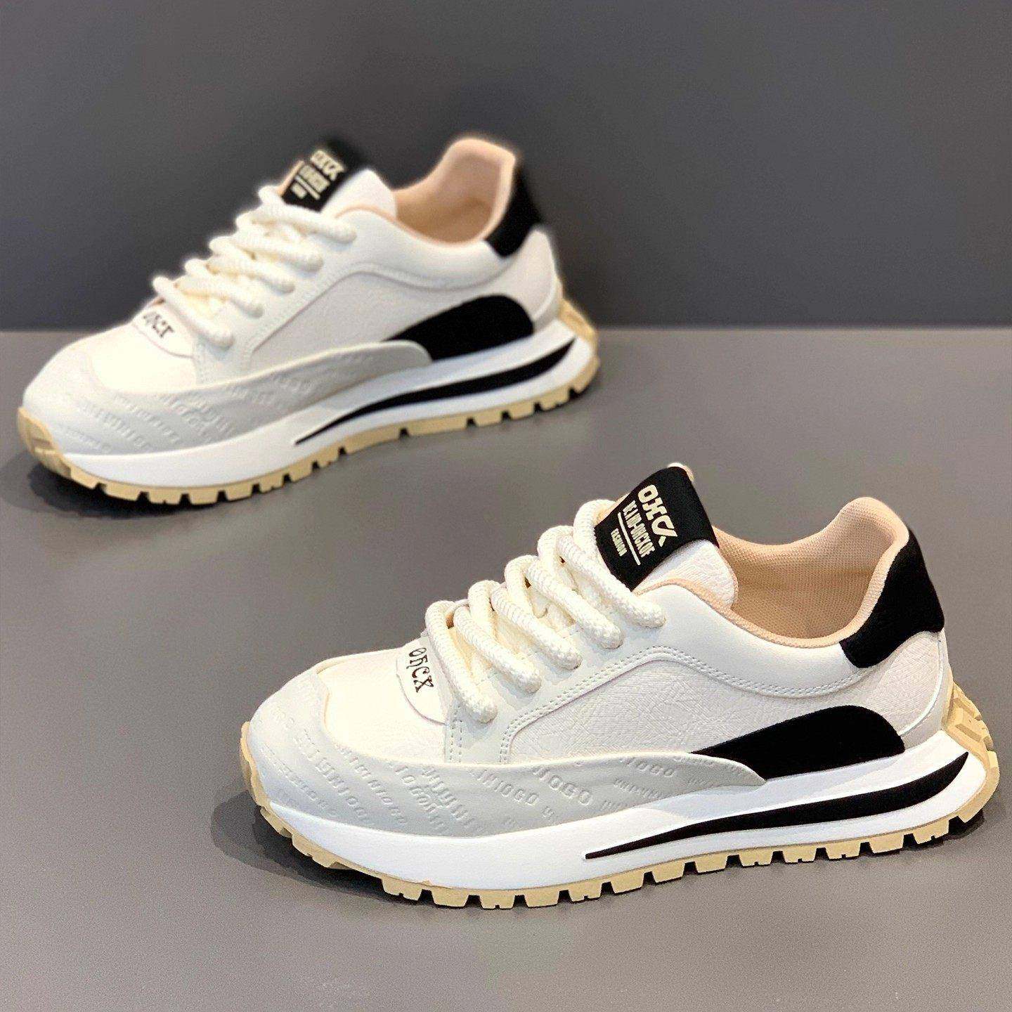 欧洲站男鞋2025新款秋季百搭透气运动休闲鞋厚底增高鞋阿甘老爹鞋,流行男鞋,休闲板鞋,淘宝优惠券,粉丝福利购,淘宝优惠卷