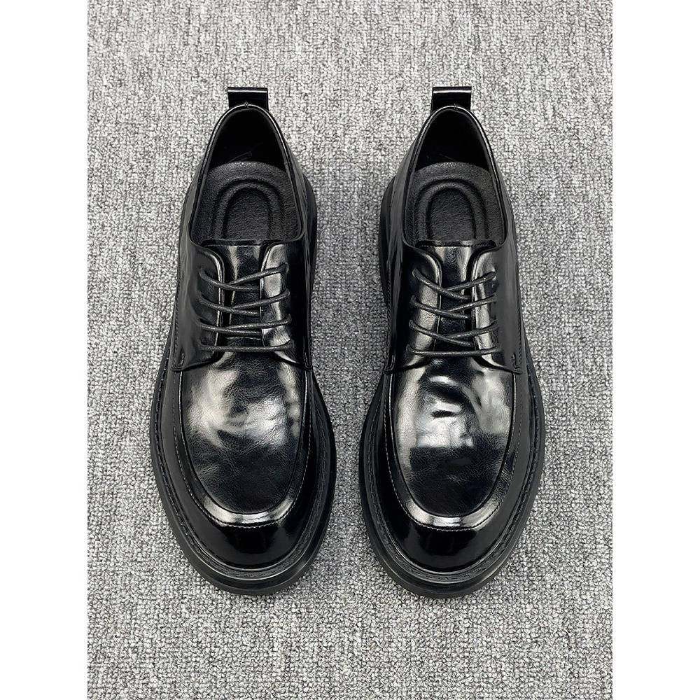 香港潮牌皮鞋2025秋季男鞋商务正装真皮透气英伦西装结婚新郎鞋子