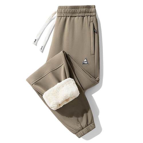 Mostarsea~男士羊羔绒卫裤冬季加绒加厚休闲裤束脚运动裤防寒棉裤